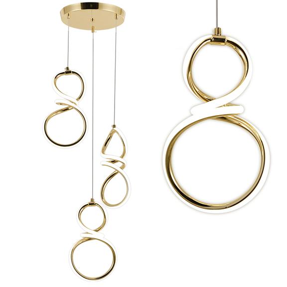 LED-Hängeleuchte G073-3CPR Gold