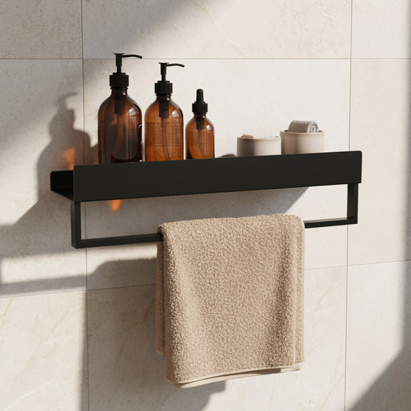 Etagère de salle de bain SF01 45cm black mat