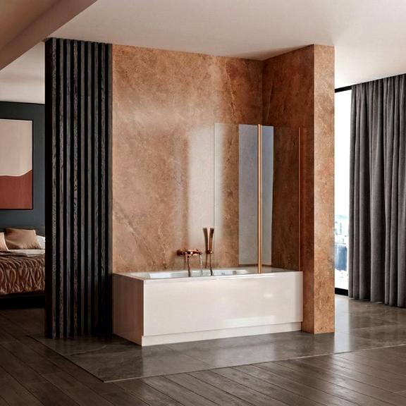 bathtub screen Rea Agat-2 100 Brush Copper