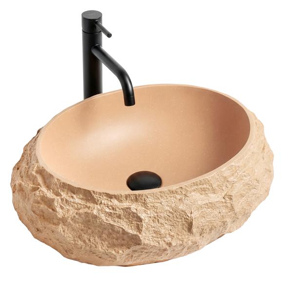 Umywalka nablatowa Rea Mika Light Terracotta