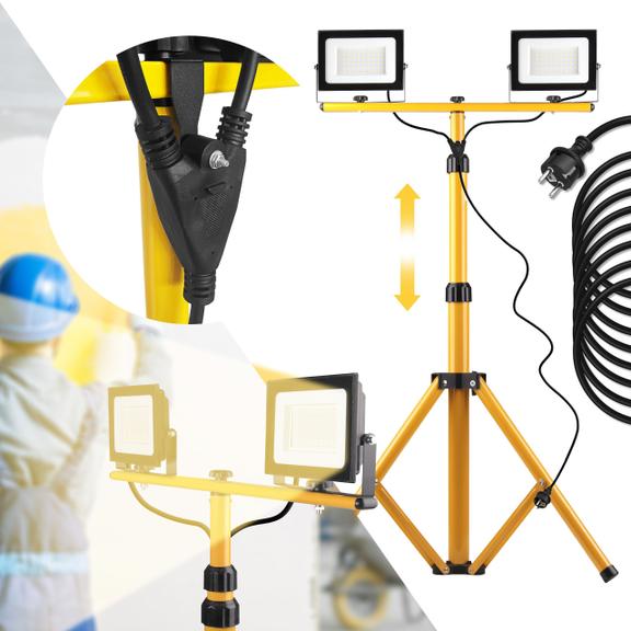 Halogen LED budowlany na statywie 2x30W RSL001-30N