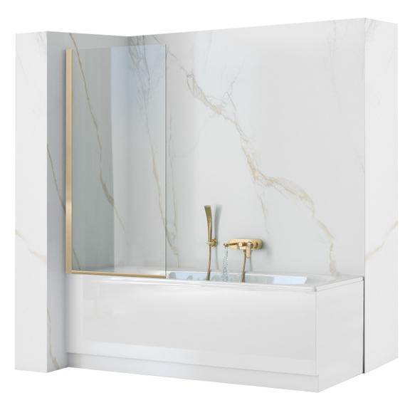 Bathtub screen Rea Elegant Gold 80