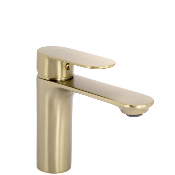 Bateria Umywalkowa REA Drop Złota Szczotkowana Niska