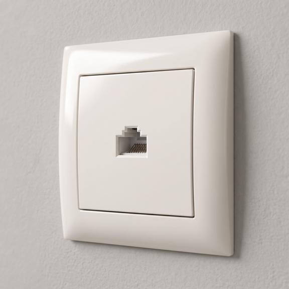 Gniazdo RJ45 OSTE JNH010-S Beżowe