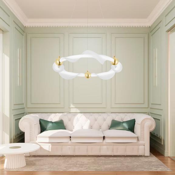 Lampe LED G010-CP WHITE/GOLD