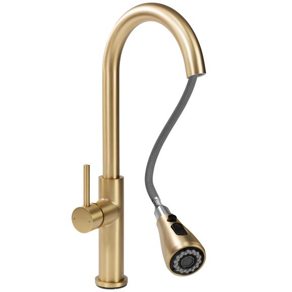 Grifo para cocina Rea Nest Gold Brush