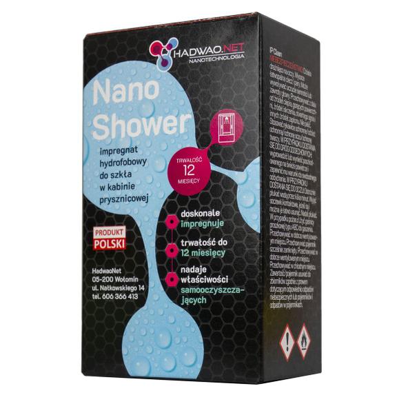 "Impregnat hydrofobowy ""nano shower"" + płyn odtłuszczający i ściereczka"