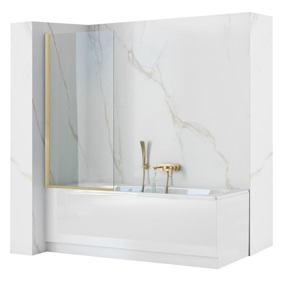 Bathtub screen Rea Elegant Gold Brush 70