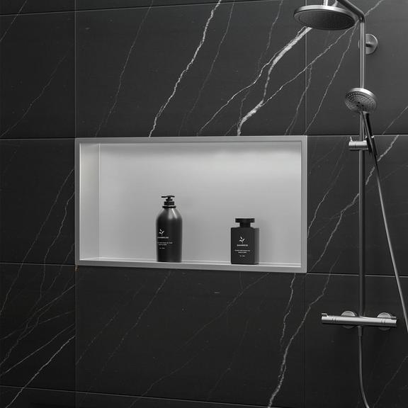 bathroom shelf 30x60 steel brush