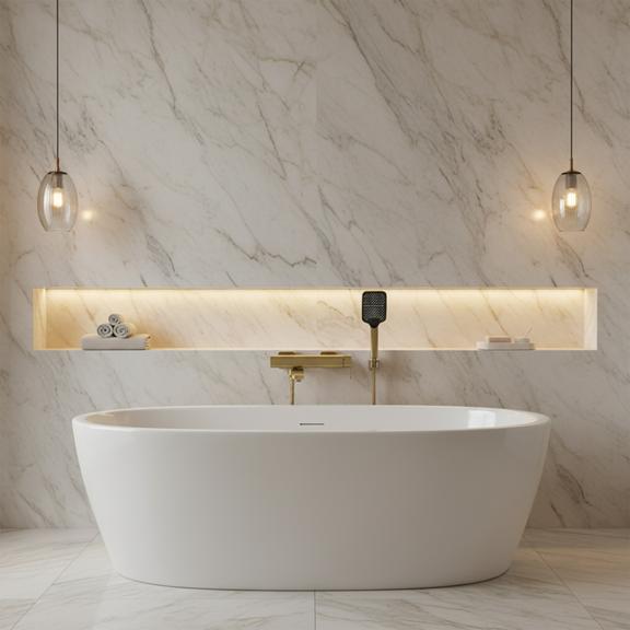 Bateria wannowa Rea Arlo Złoty Szczotkowany