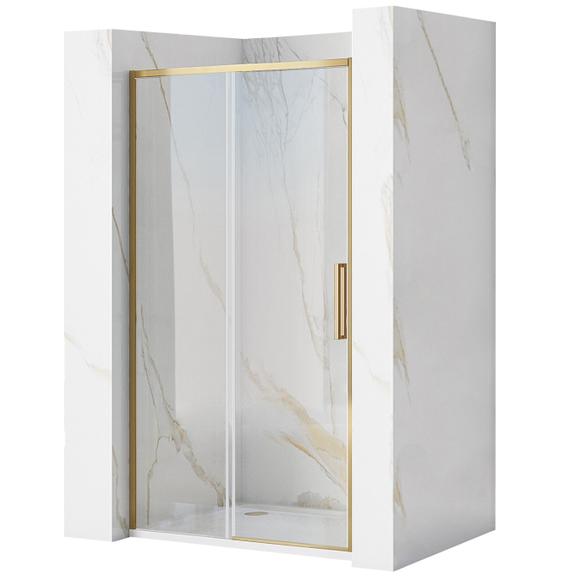 Puerta de ducha REA Rapid Slide 110 Gold Brush