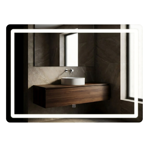 Spiegel LED 80x60cm P10407