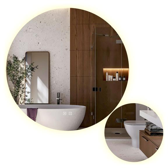 Veidrodis LED R-9045 90cm + 45cm