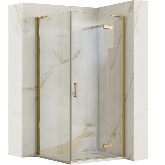 Cabine de duche REA Hugo 80x80 ouro escovado