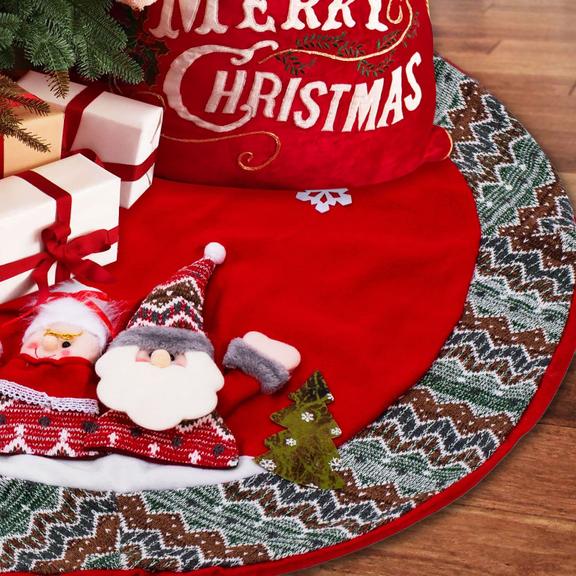 Mata pod choinkę czerwona YX22025 80 cm