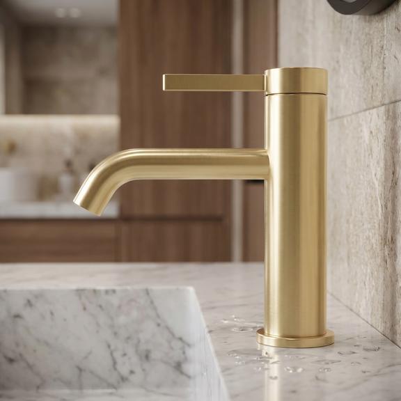 Bateria umywalkowa Rea Rivo Złota Szczotkowana