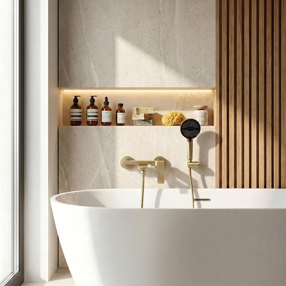 torneira de banheira PREMIUM REA Prime Gold Brush