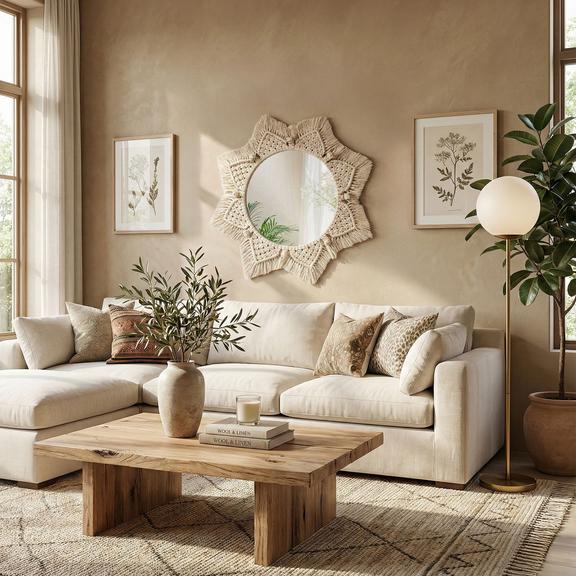 LUSTRO ŚCIENNE BOHO 53CM 322048