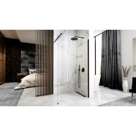 Dušo ekranas Rea Aero Black Mat 80