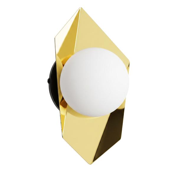 LAMPA ŚCIENNA KINKIET APP1411-W CZARNA ZŁOTA