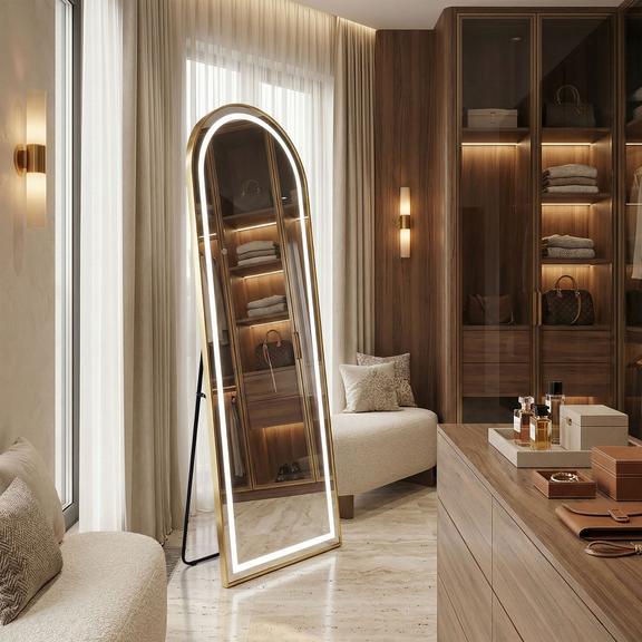 Miroir LED Orbit 60x170cm Brush Gold