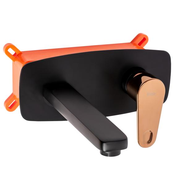 Grifo de baño empotrado oculto Rea MILD BLACK ROSE GOLD + BOX