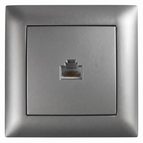 Gniazdo RJ45 z ramką OSTE JNH010-S Szare