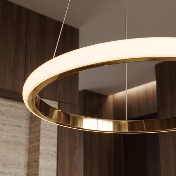 Lampa wisząca LHJ001-CP 40 cm GOLD