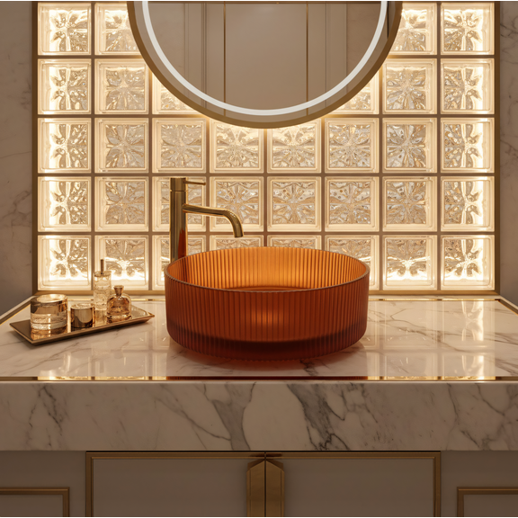 Umywalka nablatowa Rea Suri Brown