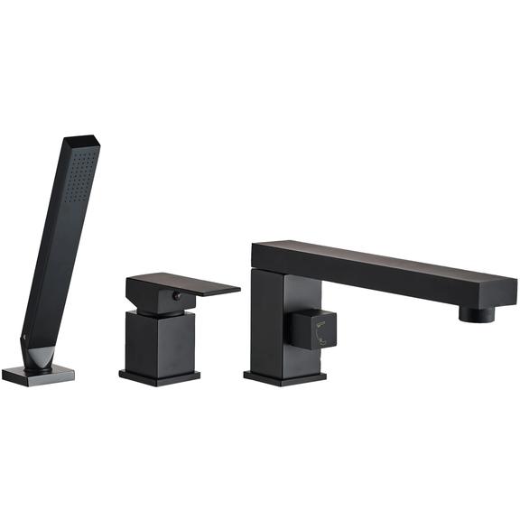 Fürdőkád csaptelep Rea Glen Black háromrészes