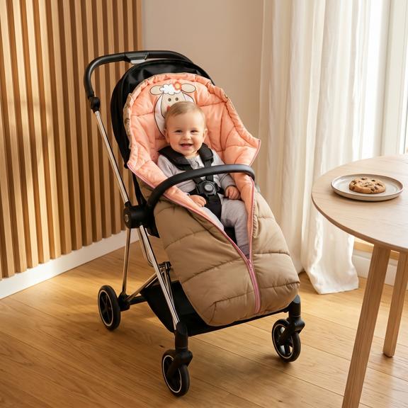 Śpiworek dziecięcy 4w1 Sheep Beige-Pink