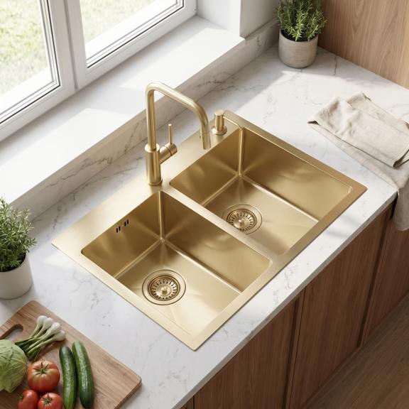 Čelični sudoper Toby  BRUSH GOLD