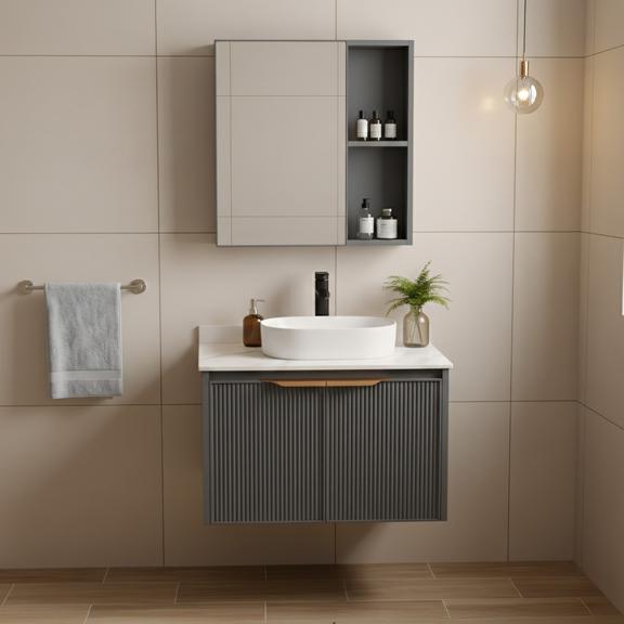 Set di mobili da bagno con top Marti 60cm Grey