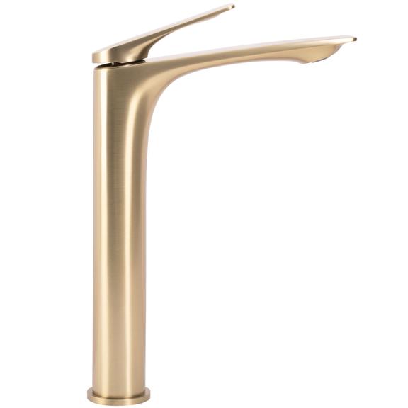 Βρύση νιπτήρα Rea AVALON, BRUSHED GOLD, HIGH