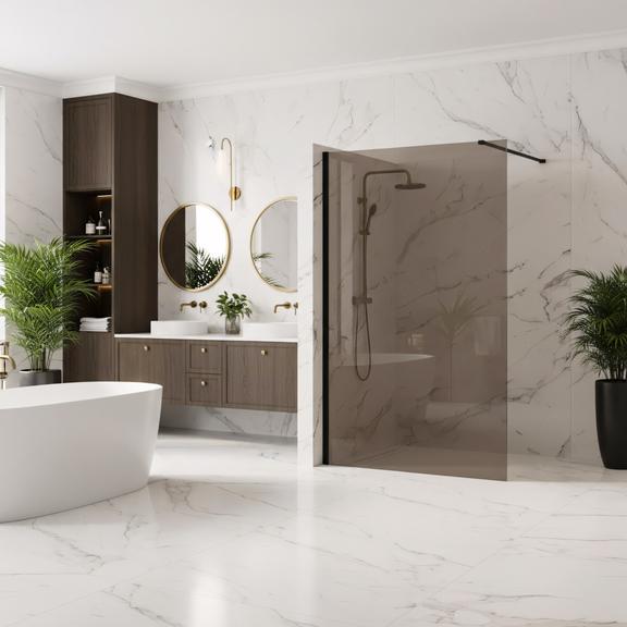 Zuhanyfal Rea Flexi Brown / Black 100