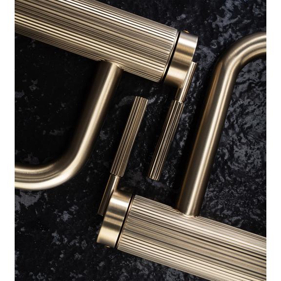 Bateria Umywalkowa REA Argon Złota Szczotkowana Niska