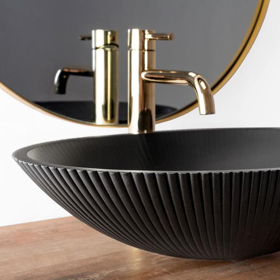Umywalka nablatowa REA DELLA CZARNA MATOWA