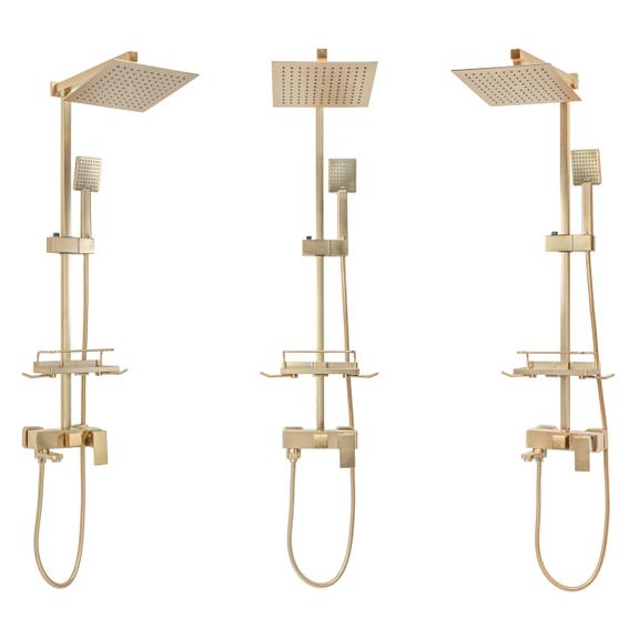 Tuš set REA JACK BRUSHED GOLD