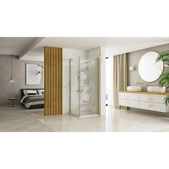 Cabine de duche REA Hugo 90x90 ouro escovado