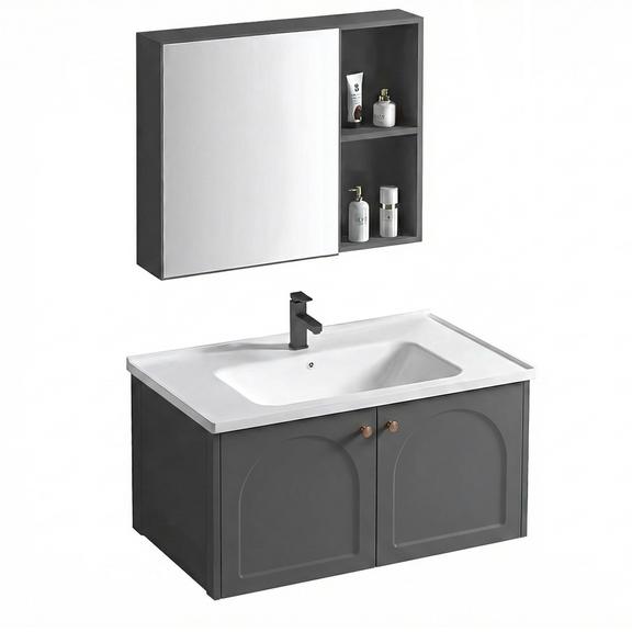Conjunto de muebles de baño con lavabo Denver 80cm Grey