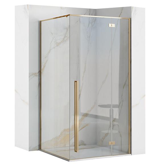 Square shower enclouser Fargo 100x80 Gold