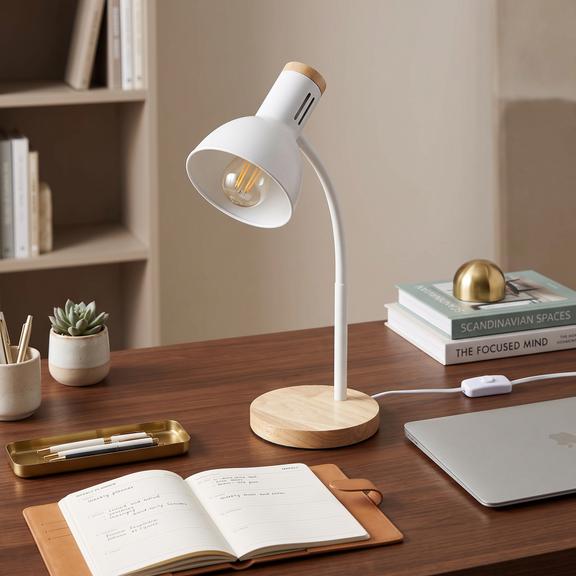 Lampka biurkowa JNH046-1T Biała