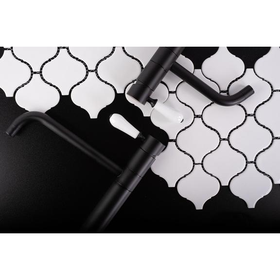 Bateria umywalkowa Rea Serra czarna niska