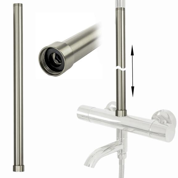 Pagarinājums vannas un dušas komplektam brush nickel 50 cm