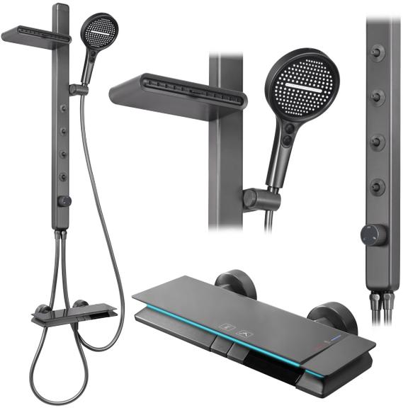 Kit de douche REA Karl Titanium