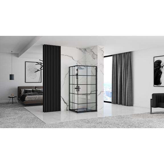 Duschkabine Rea Concept Black 80x100