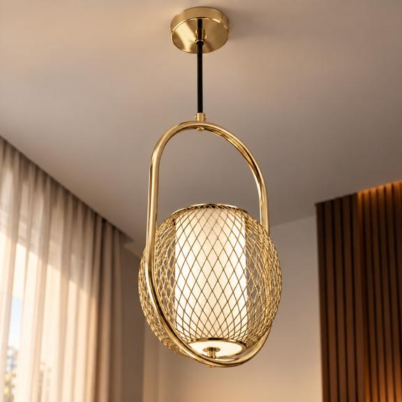 Lampa Sufitowa Wisząca Złota  APP1944-1CP