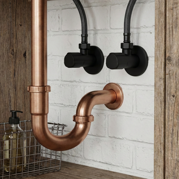 Angle valve 02  1/2" x 3/8" Black