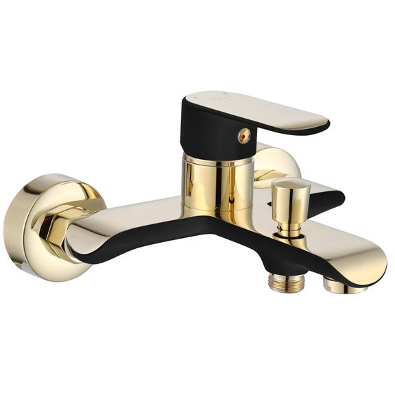 Βρύση μπανιέρας REA BLOOM μαύρη και χρυσή Black Gold