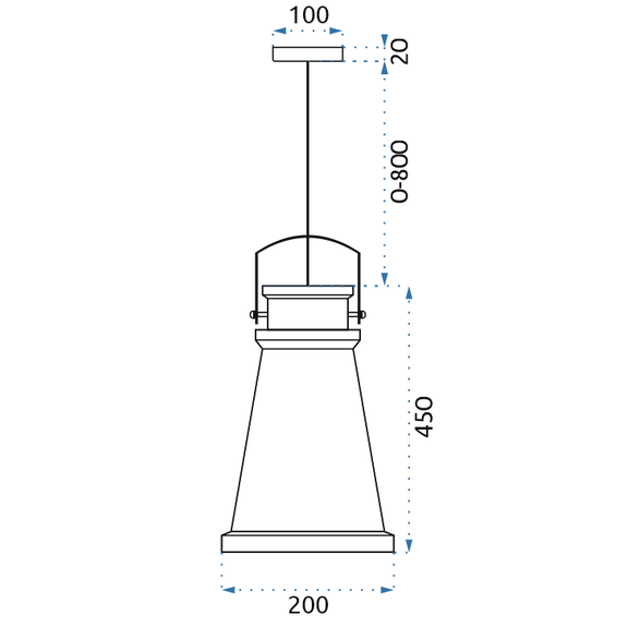 Hängelampe ASTI A Black / Gold
